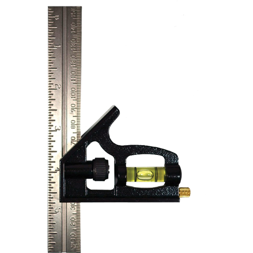 Johnson 406EM - Combination Square, 6" x 1" L, 1/32" Graduations, Steel, Plain Les Distributions ICE