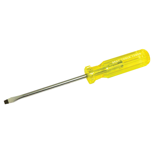 Tournevis &agrave; fente, 1/4", 9-7/16" lo, Prise Plastique Les Distributions ICE