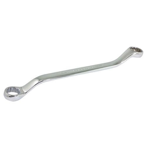 Box End Wrench, 12 Point, 17 mm x 19 mm, 15° Offset, Chrome Finish Les Distributions ICE