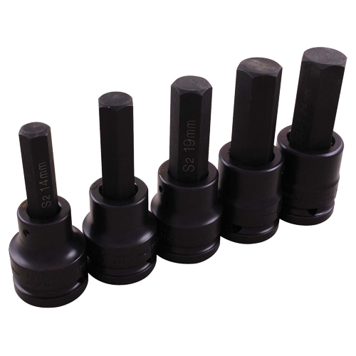 Jeu de douilles pour cl&eacute; &agrave; chocs, Hexagonale, Prise 3/4", 5 mrcx Les Distributions ICE