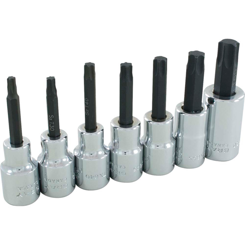 Torx&reg; Head Socket Set, Torx&reg;, 1/2" Drive, 7 Pcs Les Distributions ICE