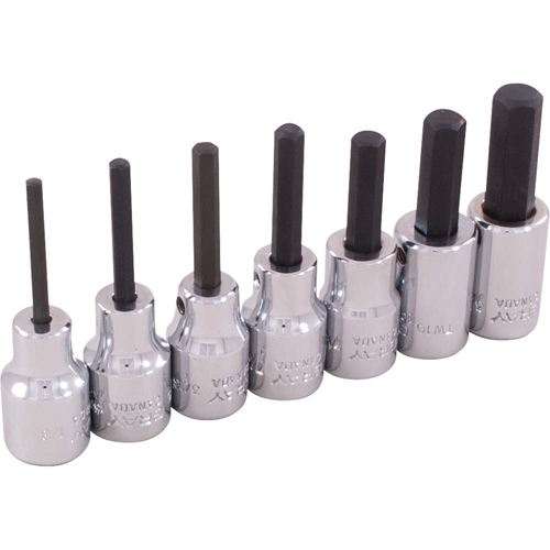 Hex Head Socket Set, Hex, 3/8" Drive, 7 Pcs Les Distributions ICE