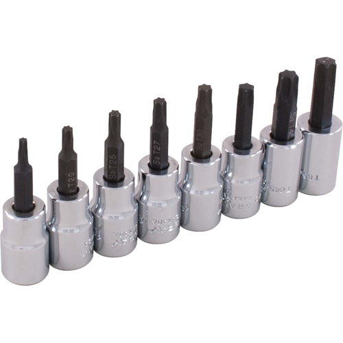Jeu de douilles, Torx, Prise 3/8", 8 mrcx Les Distributions ICE