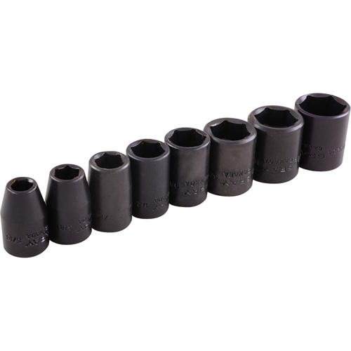 Socket Set, 8 Pcs, Impact, 3/8" Drive Size Les Distributions ICE