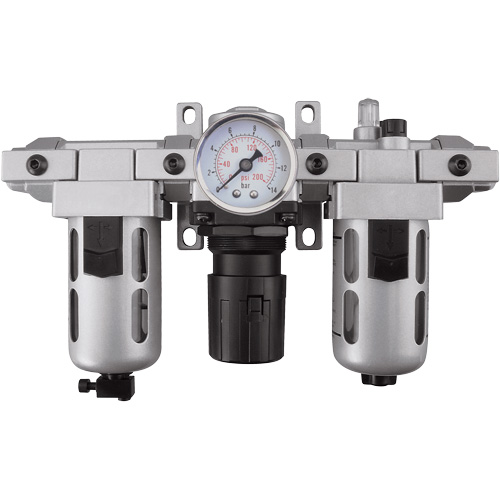 Modular Filter, Regulator & Lubricator (Gauge Included), 1/4" NPT Les Distributions ICE