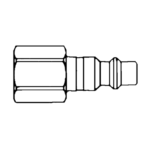 Quick Couplers - 1/2" Industrial, One Way Shut-Off - Plugs, 3/8" Les Distributions ICE