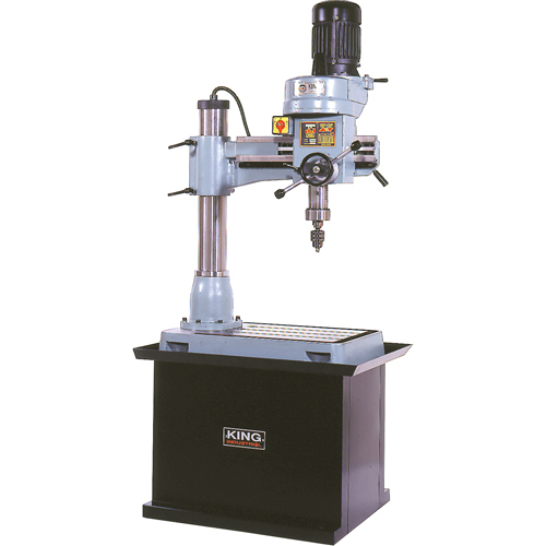 Perceuse-Fraiseuse Radiale, 1/2" Mandrin, 5 Vitesse(s), 21-5/8" la X 19-5/8" lo, #3 Morse Les Distributions ICE