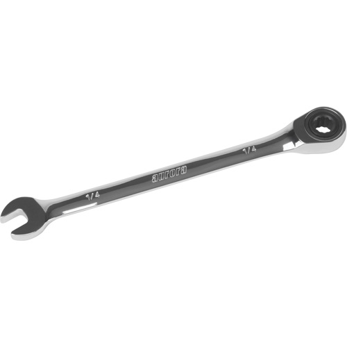 SAE Ratcheting Combination Wrench, 12 Point, 1/4", Chrome Finish Les Distributions ICE