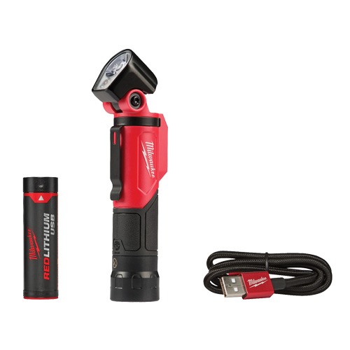 USB Pivoting Flashlight, LED, 500 Lumens, Rechargeable Batteries Les Distributions ICE