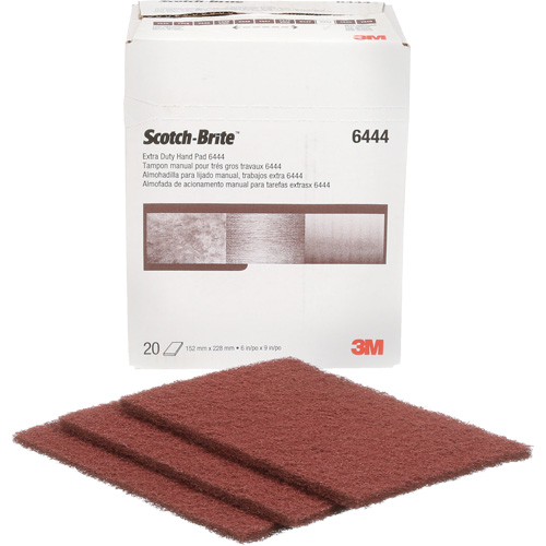 Scotch-Brite Extra-Duty Hand Pad, Aluminum Oxide, 9" x 6", Fine Grit Les Distributions ICE