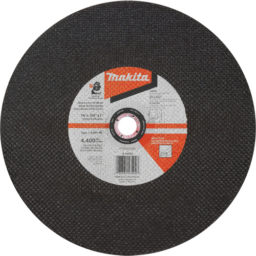 Abrasive Cut-Off Wheel, 14" x 3/32", 1" Arbor, Type 1, Aluminum Oxide, 4400 RPM Les Distributions ICE
