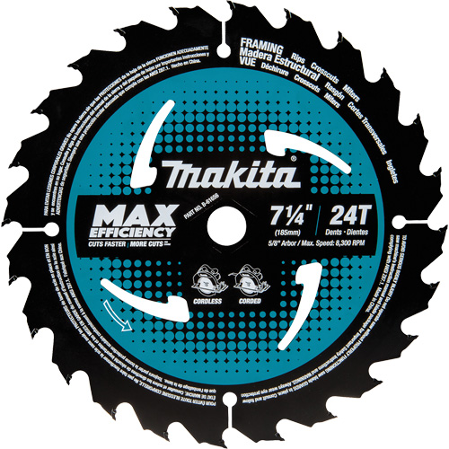Carbide-Tipped Circular Saw Blade, 7-1/4", 24 Teeth, Wood Use Les Distributions ICE