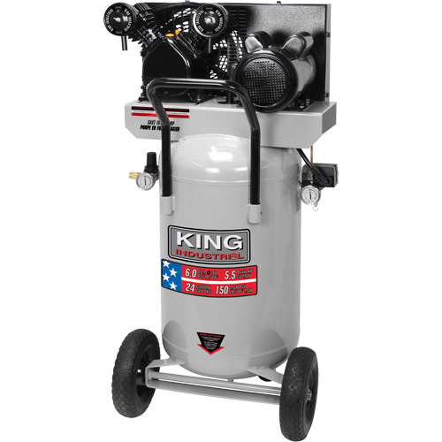 Compresseur &agrave; air, &eacute;lectrique, 24 gal. (29 gal. US), 150 PSI, 120/1/240/1 V Les Distributions ICE