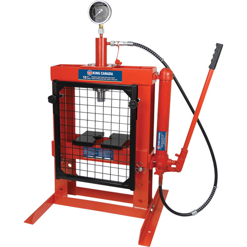 Hydraulic Shop Press with Grid Guard, 10 Tons Capacity Les Distributions ICE