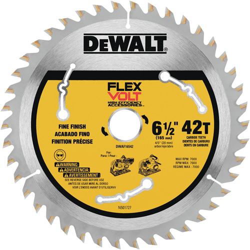 Lame TrackSaw FlexVolt, 6-1/2", 42 dents, Pour Bois Les Distributions ICE