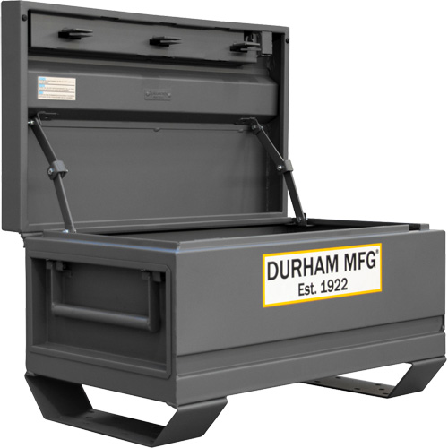 Jobsite Storage Box, 32" x 19" x 17-13/16", Steel, Grey Les Distributions ICE