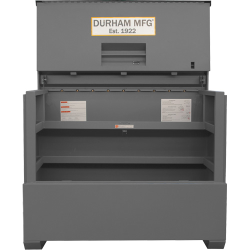 Piano Style Jobsite Storage Box, 60-1/2" W x 34-3/4" D x 49-3/8" H, Grey Les Distributions ICE