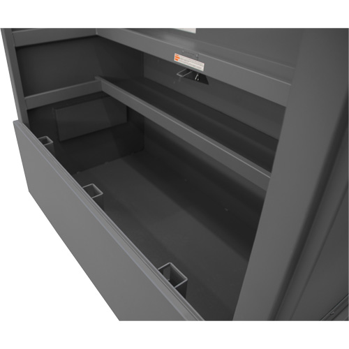 Piano Style Jobsite Storage Box, 60-1/2" W x 34-3/4" D x 49-3/8" H, Grey Les Distributions ICE