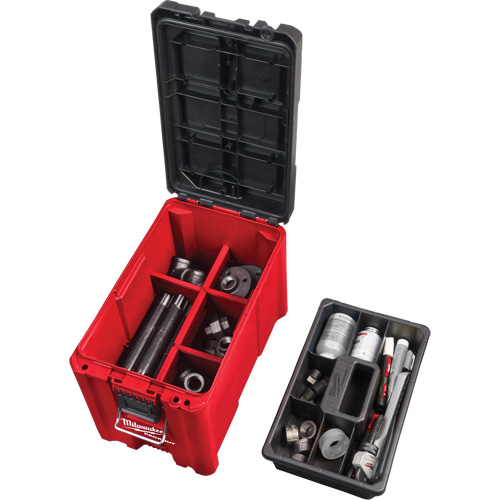 Packout Compact Tool Box, 10" x 16-1/5" x 13", Black/Red Les Distributions ICE