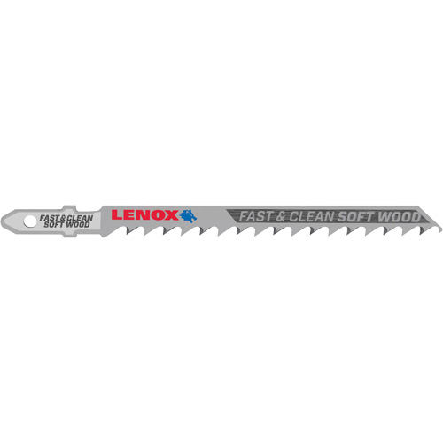 Clean Cutting Wood Jigsaw Blade, Bi-Metal, T-Shank, 4" L, 6 TPI Les Distributions ICE