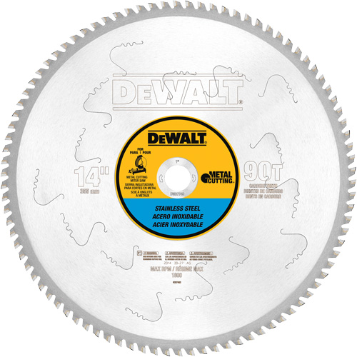Lame de scie pour coupe d'acier inoxydable Metal Cutting, 14", 90 dents, Pour M&eacute;tal Les Distributions ICE