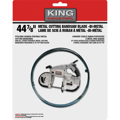 Band Saw Blade, Bi-Metal, 44-7/8" L x 1/2" W x 0.02" Thick, 14-18 TPI Les Distributions ICE