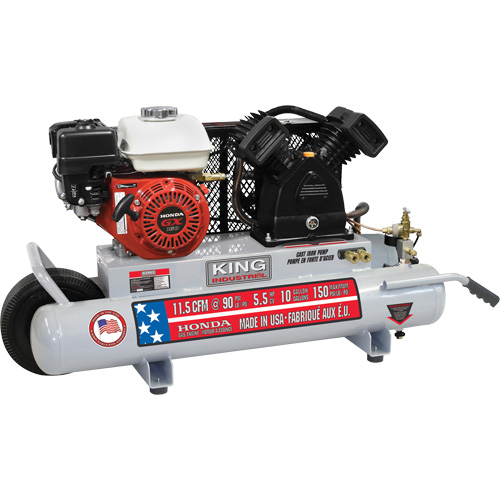 Compresseur d'air sur brouette, Essence, 10 gal. (12 gal. US), 150 PSI Les Distributions ICE