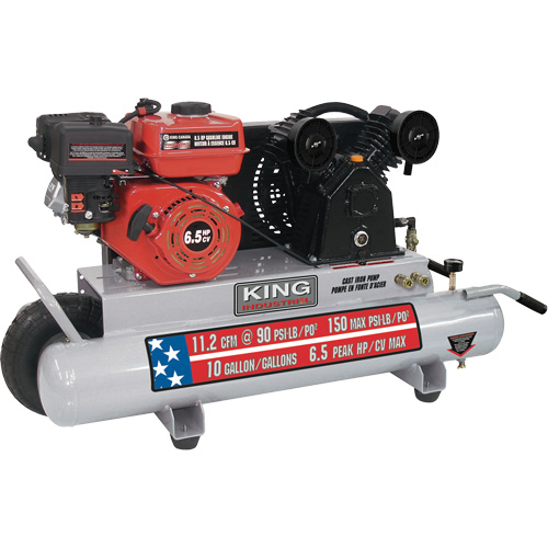 Compresseur d'air sur brouette, Essence, 10 gal. (12 gal. US), 150 PSI Les Distributions ICE