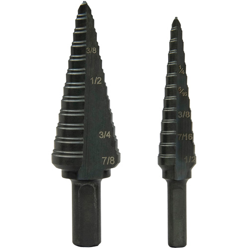 Step Bit Set, 1/8"/3/16" - 1/2"/7/8"  Les Distributions ICE
