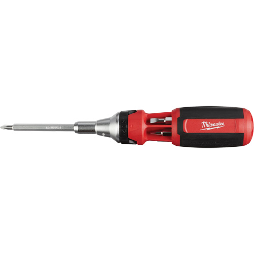 Tournevis &agrave; rochet 9 en 1 avec embouts multiples &agrave; carr&eacute; conducteur, 9-1/10" lo, Prise Coussin&eacute;e Les Distributions ICE