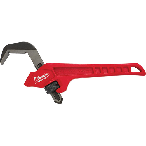Cl&eacute; &agrave; tuyau hexagonale coud&eacute;e en acier, Cap des m&acirc;choires 2-5/8", Longueur 10-1/2", Fini Rev&ecirc;tement en poudre, Prise Ergonomique Les Distributions ICE