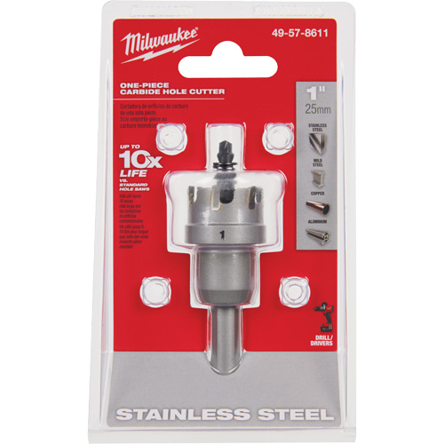 Scies-cloches au carbure monobloc, 1", Profondeur de la coupe de 3/16" Les Distributions ICE