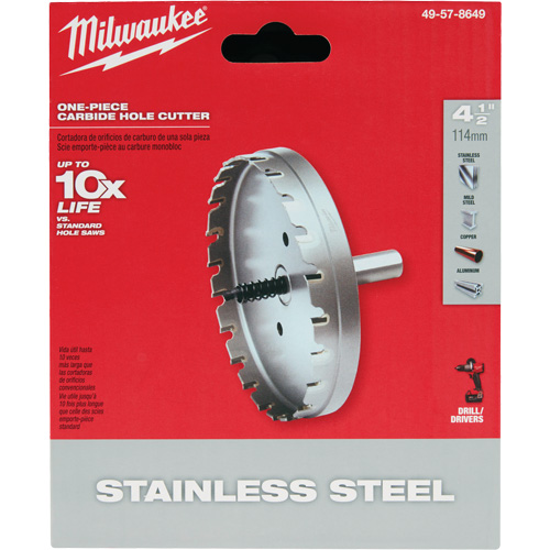 One-Piece Carbide Hole Cutters, 4-1/2", 3/16" Depth of Cut Les Distributions ICE