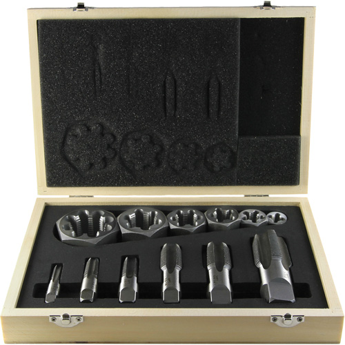 Jeu de tarauds pour tuyau DRILLCO, 12 Morcea Les Distributions ICE