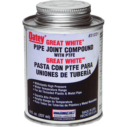Great White&reg; Pipe Joint Compound with PTFE Les Distributions ICE