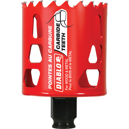 Scie cloche pour bois et m&eacute;tal, 2-3/8", Profondeur de la coupe 2-3/8", Carbure Les Distributions ICE