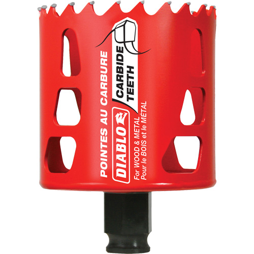 Scie cloche pour bois et m&eacute;tal, 2-5/8", Profondeur de la coupe 2-3/8", Carbure Les Distributions ICE