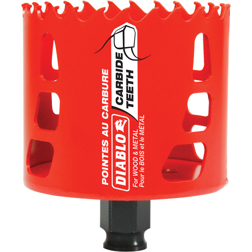 Scie cloche pour bois et m&eacute;tal, 3", Profondeur de la coupe 2-3/8", Carbure Les Distributions ICE