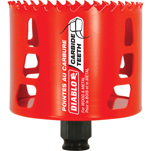 Scie cloche pour bois et m&eacute;tal, 3-1/4", Profondeur de la coupe 2-3/8", Carbure Les Distributions ICE