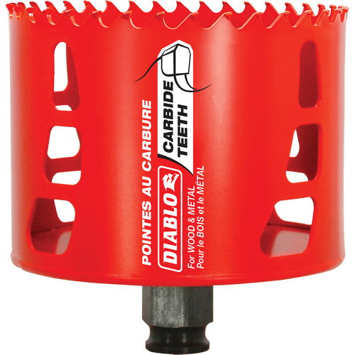 Scie cloche pour bois et m&eacute;tal, 3-1/2", Profondeur de la coupe 2-3/8", Carbure Les Distributions ICE