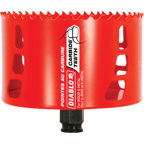 Scie cloche pour bois et m&eacute;tal, 4-1/4", Profondeur de la coupe 2-3/8", Carbure Les Distributions ICE