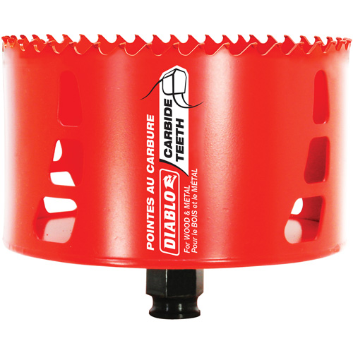 Scie cloche pour bois et m&eacute;tal, 4-1/2", Profondeur de la coupe 2-3/8", Carbure Les Distributions ICE
