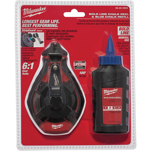 Trousse de cordeau &agrave; craie &agrave; ligne grasse Les Distributions ICE
