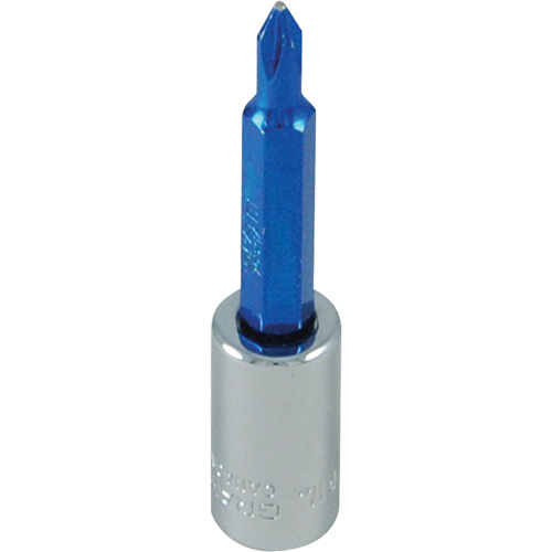 Douille tournevis &agrave; embout bleu, Phillips, #1, Prise 1/4" Les Distributions ICE