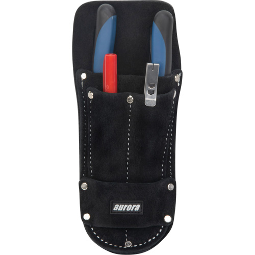 Tool Pouch, Plier Holder, Leather, 3 Pockets Les Distributions ICE