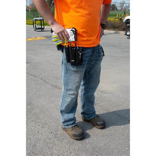 Lineman's Tool Pouch, Multiple Tool Holder, Leather, 3 Pockets Les Distributions ICE