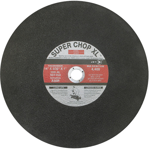 Meule &agrave; tronçonner Super Chop Stud-Cut A30R, 14" x 3/32", Arbre de 1", Type 1, 4400 Tr/min Les Distributions ICE