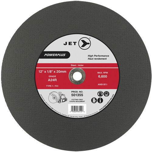 Meule &agrave; tronçonner PowerPlus A24R, 12" x 1/8", Arbre de 20 mm, Type 1, 6600 Tr/min Les Distributions ICE