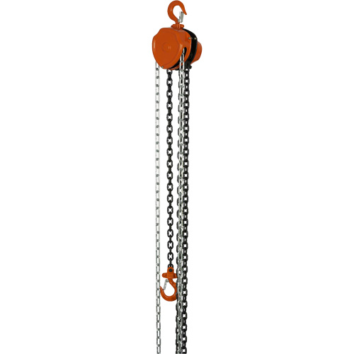 Palans &agrave; chaîne s&eacute;rie VHC, Lev&eacute;e 10', Cabacit&eacute; 1100 lb (0,5 tonne), Chaîne en Acier alli&eacute; Les Distributions ICE