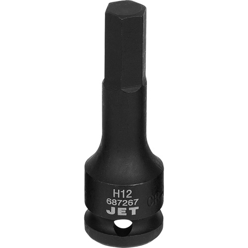 Impact Socket Bits, Hex, 12 mm x 1/2" Drive Les Distributions ICE